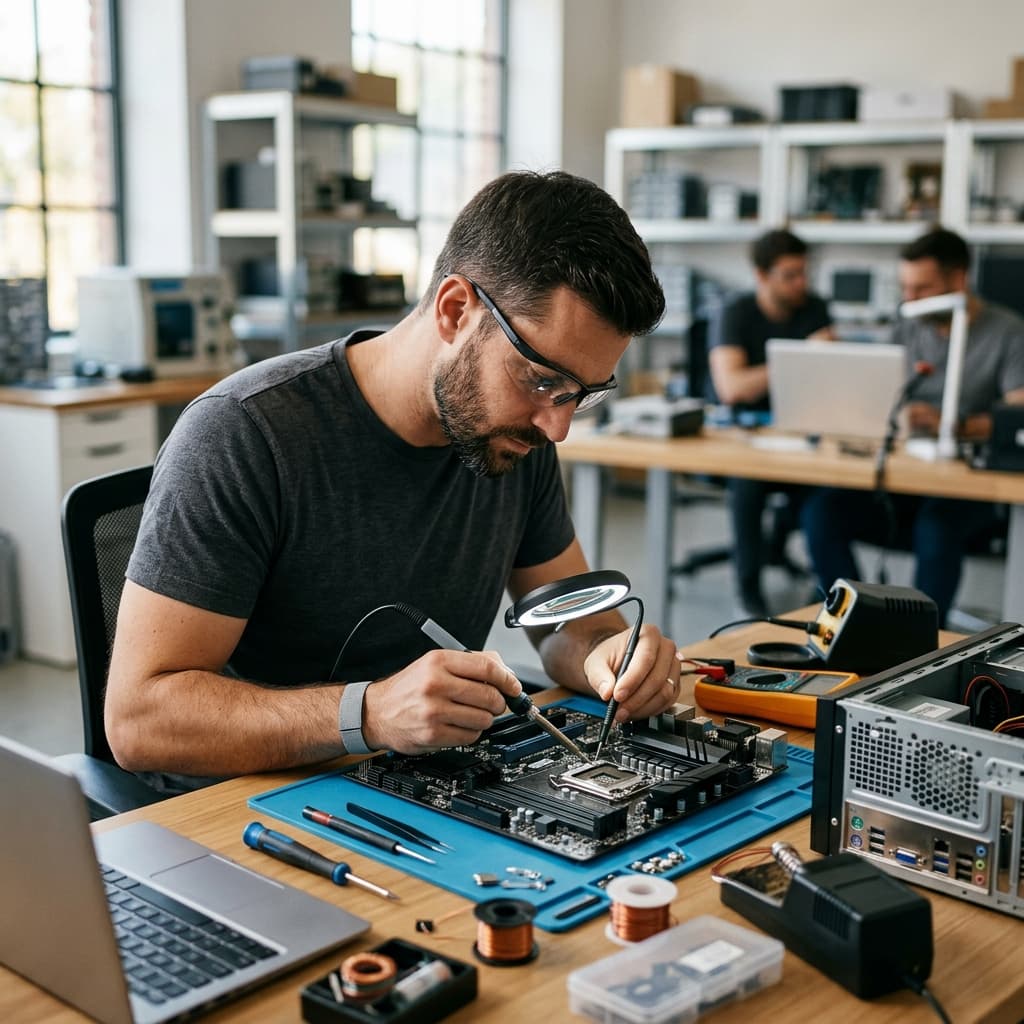 Expert Technician Repairing PC